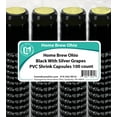 thumbnail image 2 of PVC Heat Shrink Capsules For Wine Bottles - 100 Count (Black and Silver), 2 of 4