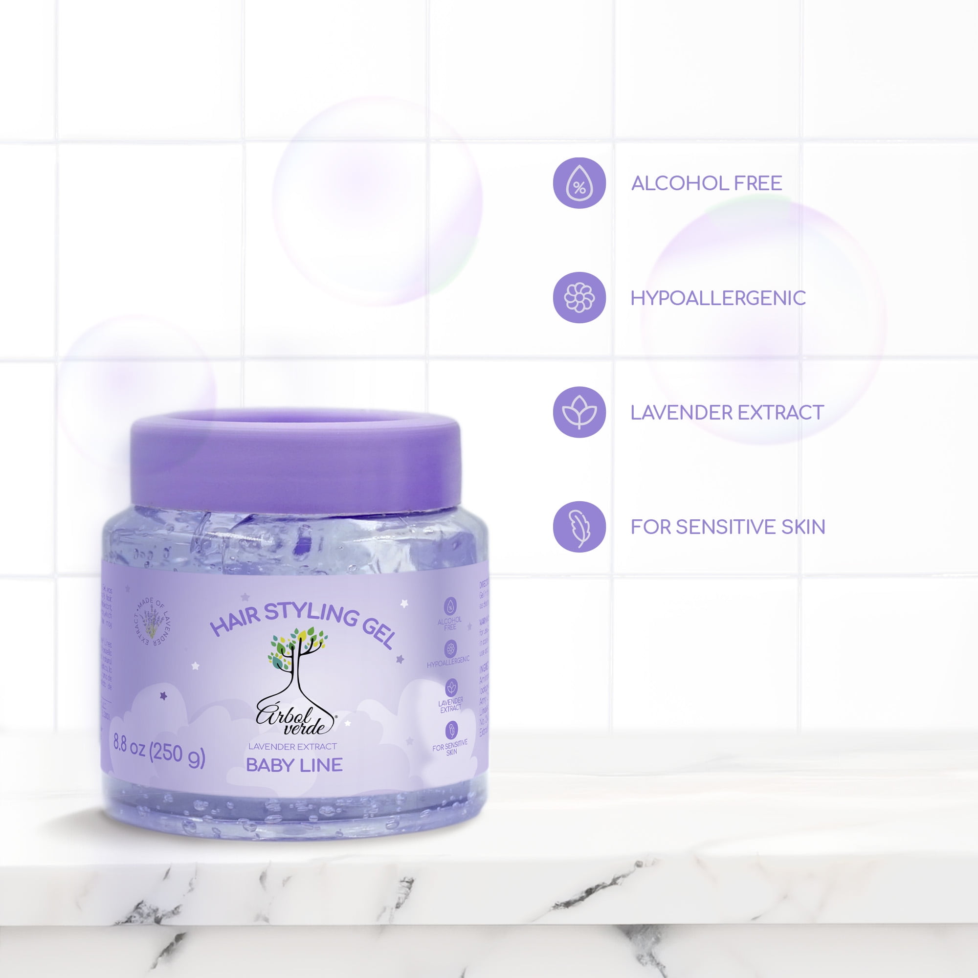 Natural Lavender Hair Styling Gel 8.8 oz