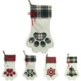 thumbnail image 2 of Christmas Stocking Cute Cat Paw Snowflake Xmas Tree Christmas Hanging Stocking, 2 of 7