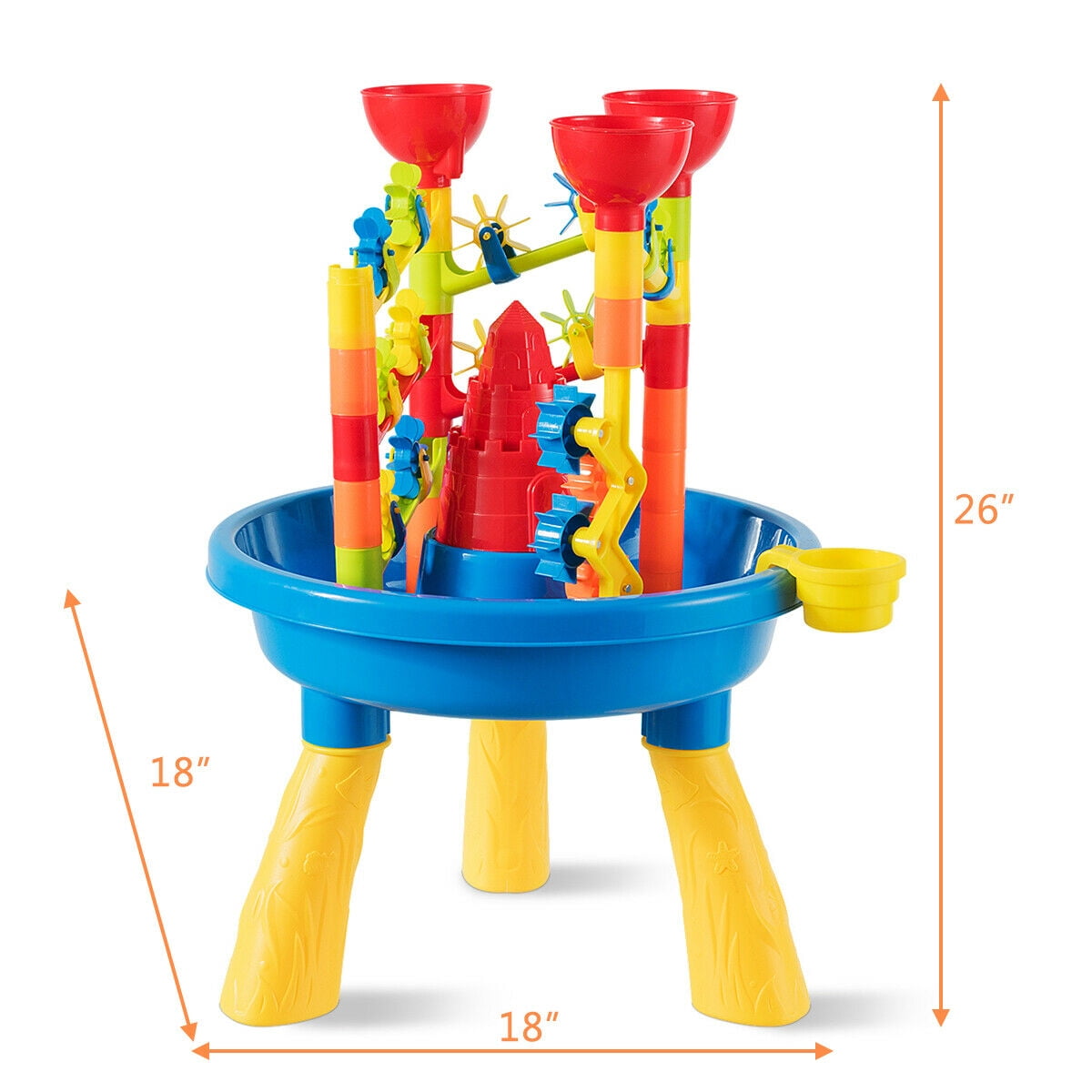 Gymax 2 in 1 Sand and Water Table 
