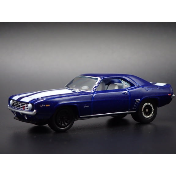 Open Box 1969 69 CHEVY CHEVROLET CAMARO Z28 BLUE 1:64 SCALE COLLECTIBLE DIECAST MODEL CAR