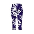thumbnail image 5 of lcziwo Clearance Items, Capri Leggings for Women Fashion Boho Palm Trees Print Cropped Leggings Milk Silk Soft Running Workout Yoga Pants Purple XXL, 5 of 6