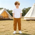 thumbnail image 5 of Bxsruta Boys Cargo Pants Elastic Waist Joggers Casual Outdoor Active Trousers, 5 of 8