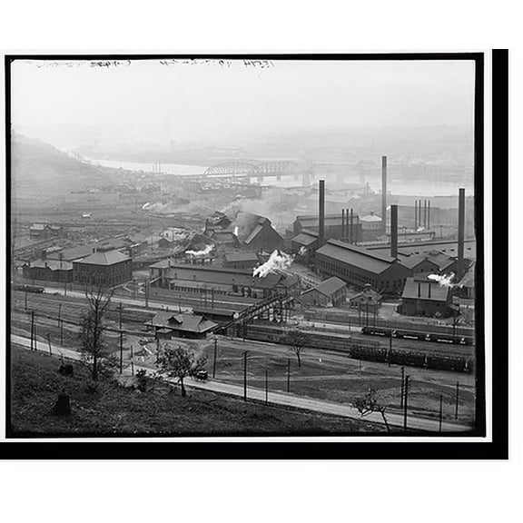 Historic Print, Edgar Thomson [i.e. Thompson] Works, Braddock, Pa. - 7, 16" x 20"