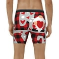 thumbnail image 4 of Disketp Buffalo Plaid Love And Gnome Men's Boxer Briefs Men’s Underwear Boxer Briefs for Men, 4 of 7