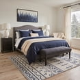 thumbnail image 7 of GENIMO 2'x3' Area Rug, Washable Non Slip Soft Boho Geometric Indoor Door Mat for Entryway Kitchen Laundry Room, Ivory Navy, 7 of 7