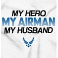 thumbnail image 2 of US Air Force My Hero Airman Husband Women Plus Size Long Sleeve Graphic Tee Brisco Brands 3X, 2 of 5