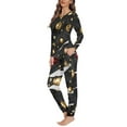 thumbnail image 2 of Renewold Christmas Holiday Pj Set for Women Xmas Ball Pajama Athletic Clothing Casual Pants Bottoms O-neck T-Shirt Tredny Home Indoor Daily Wear Tracksuit Size M, 2 of 4