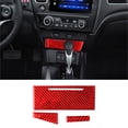 thumbnail image 1 of Real Bright Soft Car Interior Carbon Fiber Sticker Decoration3Pcs Red Carbon Fiber Interior Storage Accent Cover For Honda Civic CoupeAuto Car Protection Interior Accessories, 1 of 8