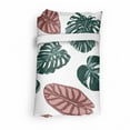 thumbnail image 4 of Botanical Reusable Market Bag, Tropical Monstera Philodendron Alocasia Leaf Illustration Print, Printed Foldable Bag for Shopping and Grocery Large Capacity, Hunter Green and Pale Salmon, by Ambesonne, 4 of 4