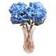 thumbnail image 1 of Ramo de hortensias artificiales azules para bodas, fiestas nupciales y decoración del hogar, 1 of 4