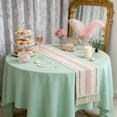 thumbnail image 4 of 72.05 Inch Tablecloth Valentines Day Decorations, Boho Table Runner Macrame Table Runner with Tassels Woven Table Runner for Rectangle Tables Coffee Lines, 4 of 6