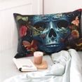 thumbnail image 4 of Sikiie Butterfly Flower Skull A Pillow Covers, Throw Pillow Case Cushion Covers,Cushion for Bedroom,Couch,Home-16"x24", 4 of 6