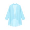thumbnail image 2 of CHICTRY Women Chiffon Long Sleeve Cardigan Open Front Casual Shrug Bride's Mother Formal Coat Light Blue S, 2 of 5