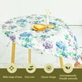thumbnail image 2 of Indoor Outdoor Patio Round Fitted Vinyl Tablecloth, Flannel Backing, Elastic Edge, Waterproof Plastic Table Cove for Table of 35-47’’ Diameter, 2 of 6