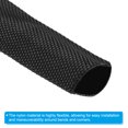 thumbnail image 3 of Manga protectora de manguera de nylon Uxcell de 11.4" de diámetro y 10 pies, cubierta de cable, protección de funda, negra, 3 of 4