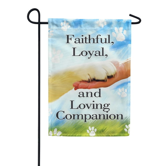 America Forever Pet Memorial Garden Flag - My Dependable Companion, Paw Prints Lost Pet Dog Bereavement Remembrance - Double Sided Seasonal Yard Outdoor Decorative Flag - 12.5" x 18"