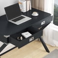 thumbnail image 6 of Computer Desk Solid Wood Office Desk With Storage Drawers X-Shaped Support Legs For Home Office 42"Lx23.88"Wx30"H, 6 of 9