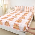 thumbnail image 4 of Erosebridal Flower Capybara Queen Sheet Sets for Kid, Buffalo Plaid Bed Set, 4pcs, 4 of 5