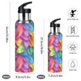 thumbnail image 2 of Yayeee 20oz Insulated Water Bottle Double Wall Stainless Steel with Flip Straw Lid, Vibrant Leaves Pattern, 2 of 7
