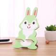 thumbnail image 2 of Soporte para celular de madera con diseño de conejo adorable - Verde, ideal para tablets y decoración de escritorio, 2 of 6