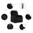 thumbnail image 4 of Sillón reclinable eléctrico para masajes VidaXL, piel sintética negra, 4 of 4