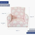 thumbnail image 3 of Kid Rocking Chair for Toddlers, Child Chair for Little Kids, Upholstered Toddler Armchair for Children,  and Cute Little Kid Chairs (Rockers, Pink Elephants Print), 3 of 7