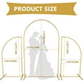 thumbnail image 2 of Wedding Arches for Ceremony,3Pcs/Set Wedding Arch Metal Geometric Irregular Garden Arch Easy Assembly Gold Backdrop Stant Balloon Arch for Bridal Birthday Baby Shower Party Decoration (Gold), 2 of 7