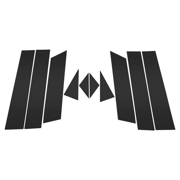 Unique Bargains Front Rear Left Right Door Pillar Window Trim for Mazda CX5 2017-2024 Anti Scratch Sticker Pillar Posts Door Outer Exterior Cover 10 Pcs Black