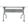 thumbnail image 4 of Lorell White Laminate Flip Top Training Table White Top - Silver Base - 4 Legs - 29.50" Table Top Length x 23.60" Table Top Width - 48" Height - Assembly Required, 4 of 6