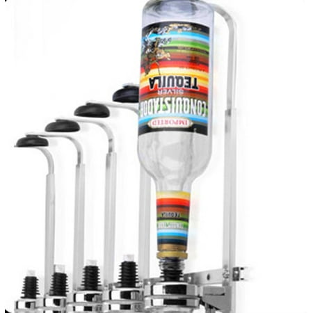 

INTBUYING Wall Mounted Liquor Dispenser 6 Bottle Beverage Dispensers Wine Rack for Wine Beverage Bottles