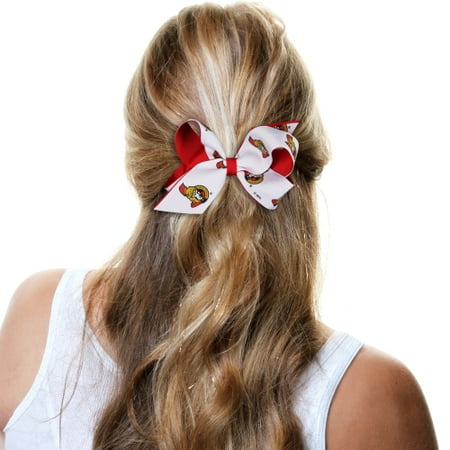 Ottawa Senators Two-Tone Bow - Red/White - No Size