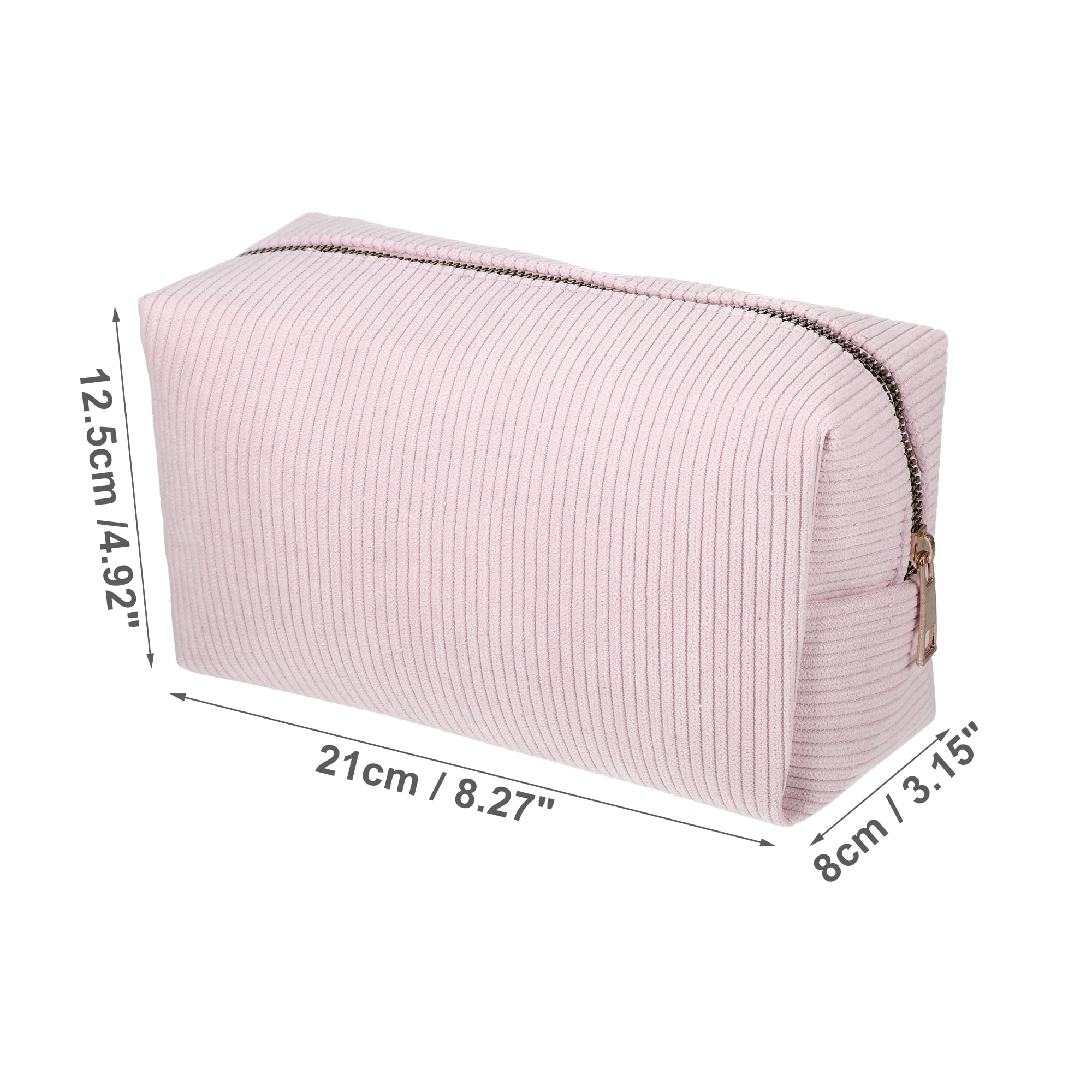 Unique Bargains 1 Pc Durable Solid Color Cosmetic Bag Pink