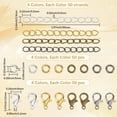 thumbnail image 2 of 1 Box 200 Sets Silver Lobster Clasp Chain Extender Tail Extender Chain Gold with Jump Rings Removable Iron Link Extension Chains Findings Kits for Jewelry Necklaces Bracelets DIY Crafting Mixed Color, 2 of 5