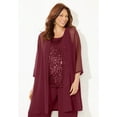 thumbnail image 4 of Catherines Women's Plus Size 3-Piece Sequin Tank Pant Suit, 4 of 5