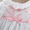 thumbnail image 4 of Newborn Baby Girl Clothes 3D Flower Romper Jumpsuit Long Sleeve Ruffled Footie Bodysuit Hat Outfit Set 2PCS, 4 of 5