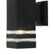 thumbnail image 2 of Lampara Arbotante Moderno De Pared Exterior Negra Cuadrada Doble, 2 of 3
