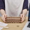 thumbnail image 3 of 1 Set 3-Tier Wooden Dice Organizer Display Riser Racks Coconut Brown 18.7x9.15x3.7cm, 3 of 6