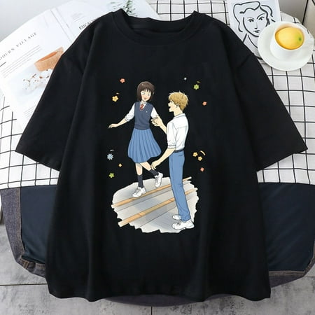 

JHPKJSkip and Loafer Tshirt 100% Cotton Boys/girls Shirts Short Sleeve Anime Clothes Lovely/kawaii Graphic T Shirt Summer O-Neck Tees