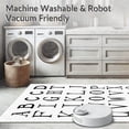 thumbnail image 5 of ODIKA 3'x5' Machine Washable Non-Slip Area Rug, Educational Letter Grid Typography Design High Traffic Rug with Pad, Black, 696694, 5 of 8