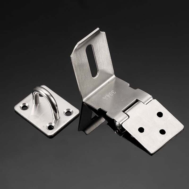 Color : Stainless steel locked, Size : 4 inches MUMA Stainless Steel Padlock Hasp Door Clasp Gate Lock Shed Latch Padlock Staple For Door Window Cabinet Pet Cage Crate Color : Stainless steel locked, Size : 4 inches MUMA Stainless Steel Padlock Hasp Door Clasp Gate Lock Shed Latch Padlock Staple For Door Window Cabinet Pet Cage Crate