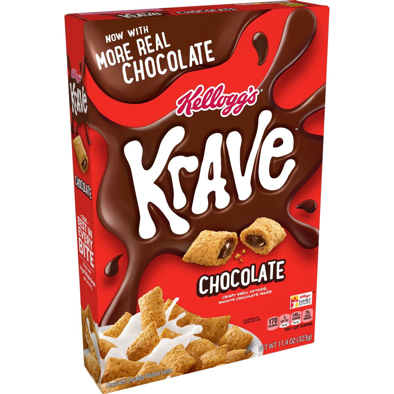 Kellogg's Krave Chocolate Cereal, 11.4 oz - Walmart.com - Walmart.com
