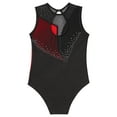 thumbnail image 4 of TiaoBug Girls Sleeveless Gymnastics Leotard Sparkly Ballet Dancewear Athletic Bodysuit Top Yoga Workout Unitard Red 8, 4 of 7