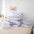 thumbnail image 6 of Homewish Kawaii Daisy 7pcs Bedding Comforter Set,Cute Cartoon Floral Queen Bedding Sets,Purple Blossom Queen Sheet Sets For Kids,Breathable Home Decor Reversible, 6 of 8