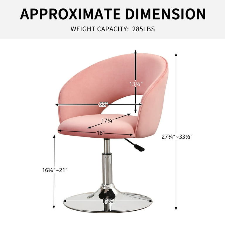 Vanity chair dimensions shop