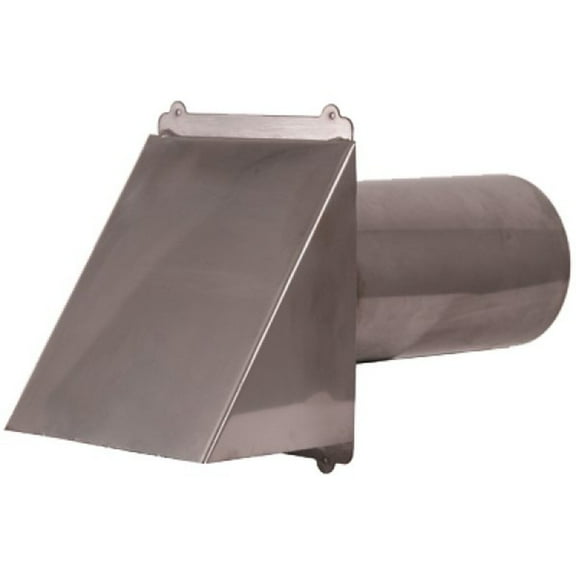Stainless Steel Dryer Exhaust Vent (4" - 12") Duct Size: 4", Mount Type: Flush, Flapper - Screen: Flapper