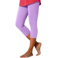 thumbnail image 3 of NANAIQ Women's Fashion Solid Color Casual Yoga Capri Leggings - High Waist Tummy Control Workout Pants for Gym, Yoga & Daily Wear | Soft Yoga Activewear Light Purple S, 3 of 8