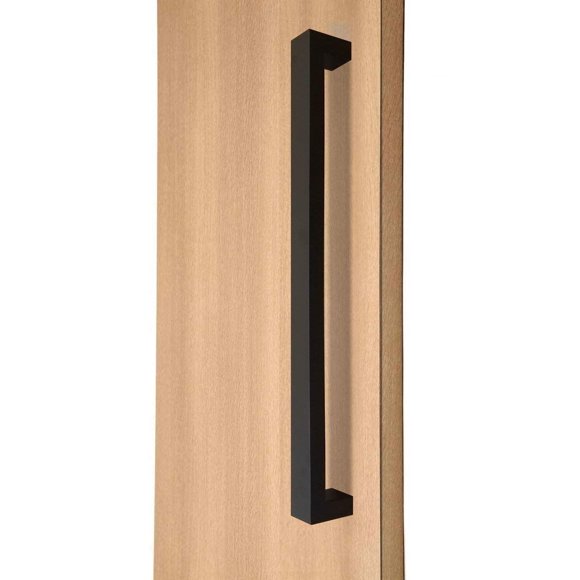 Strongar Modern & Contemporary Square/Rectangle Shape / 813mm / 32 inches/Push-Pull Stainless Steel Door Handle - Matte Black Powder Finish