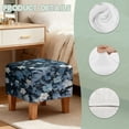 thumbnail image 7 of Jiueut Cherry Blossom Print Footstool Cover, Washable Square Slipcover with Non Slip Bottom Soft Foot Stool Protection Universal Fit for Most Footrest Sofa, 7 of 7