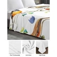 thumbnail image 5 of King Size Flat Sheet Only, Bird Leaf Soft Brushed Microfiber Bed Sheets, Spring Summer Tree Branch Farmhouse Retro Hotel Quality Breathable Bedding Top Sheet, Easy Care, 105"x98", 5 of 9